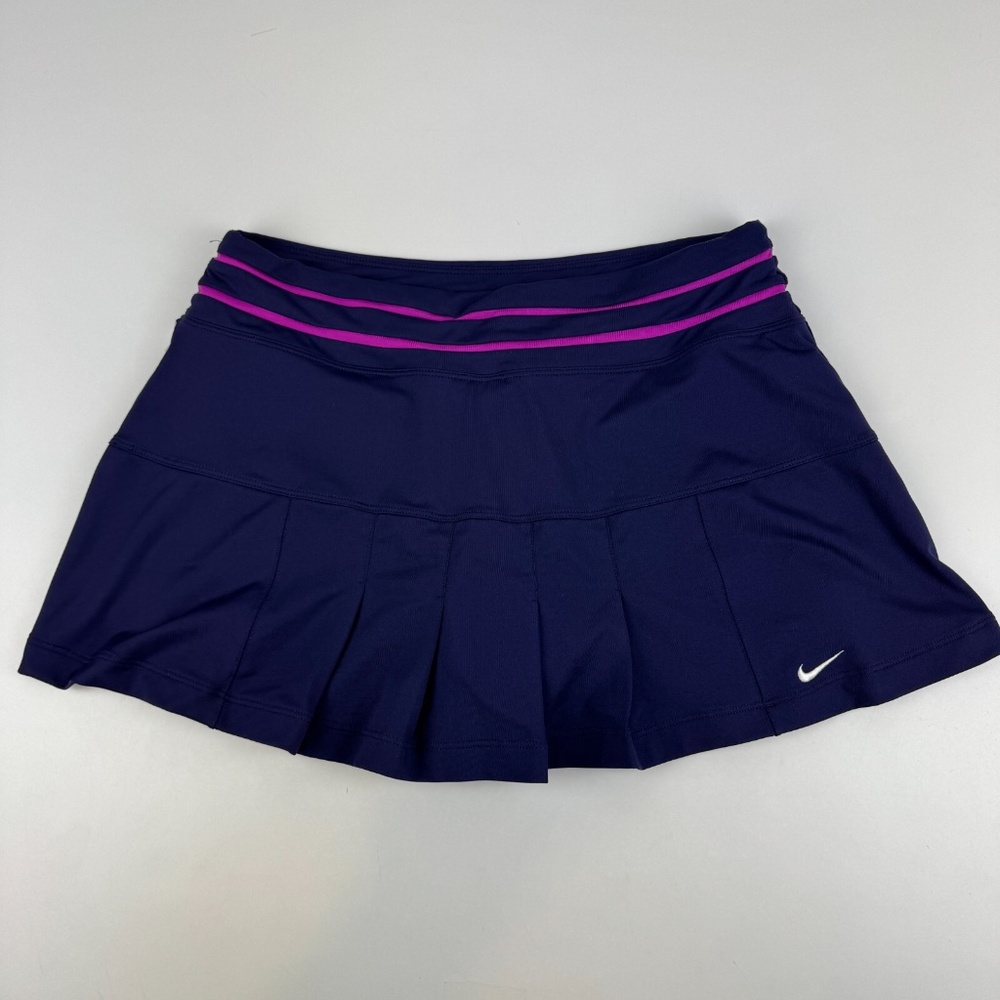 Nike Tennis Dri Fit Womens Size M Smash Classic Pleated Skort Blue
